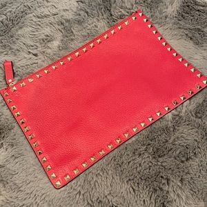 VALENTINO ROCKSTUD CALFSKIN POUCH